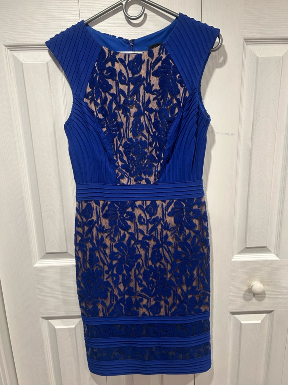 Tadashi Shoji Cobalt Blue Lace- Dress size 4